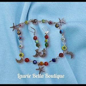 Stars and Moon Ankle Bracelet Set